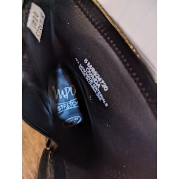 Impo Women's Black Patent Platform Square Toe Side Zip Block Heel Bootie Size 8 - Picture 7 of 8